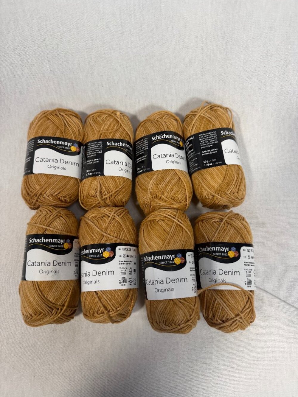 Schachenmayr Catania Denim Yarn Lot 8 Cotton Skeins Color 0110 Hungary